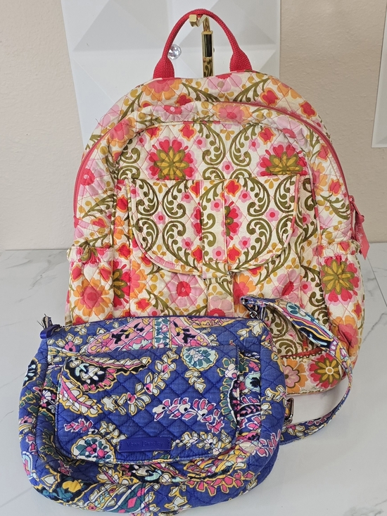 Vera Bradley Handbags - Vera Bradley Rehab Bundle Backpack & Crossbody Purse Set | Quilted Floral Bags
